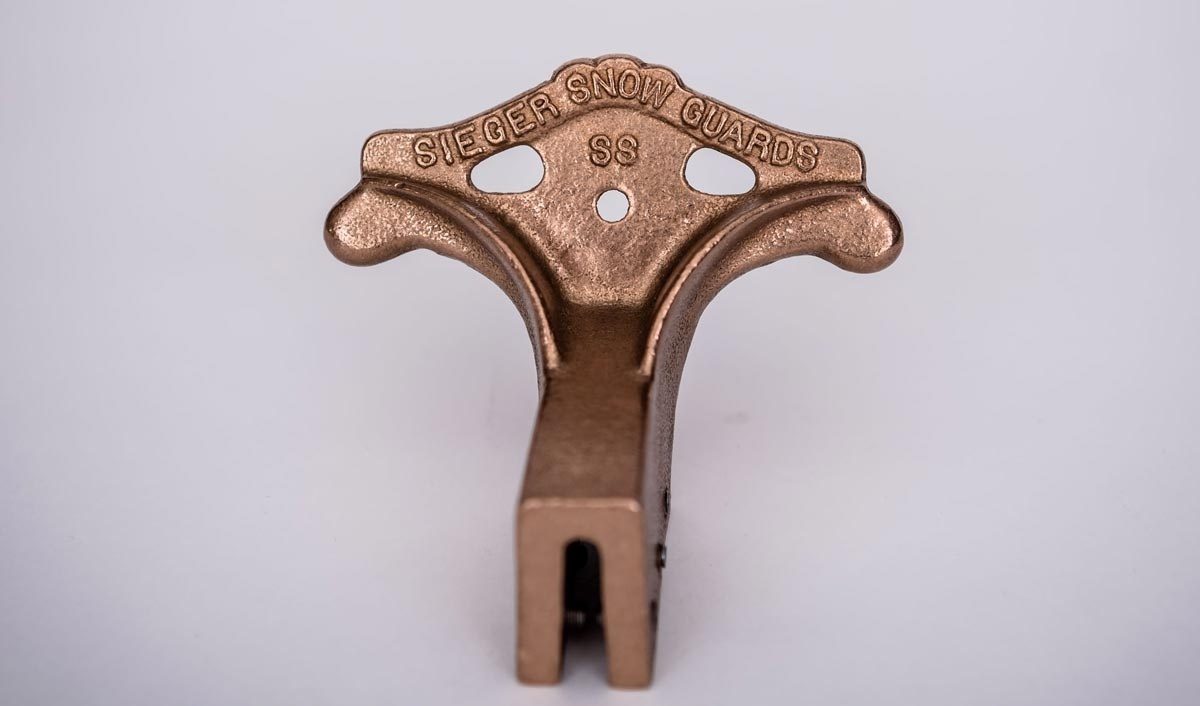 SS2 Standing Seam Set Screw Snow Guard bronze available from Siegers Snow Guards