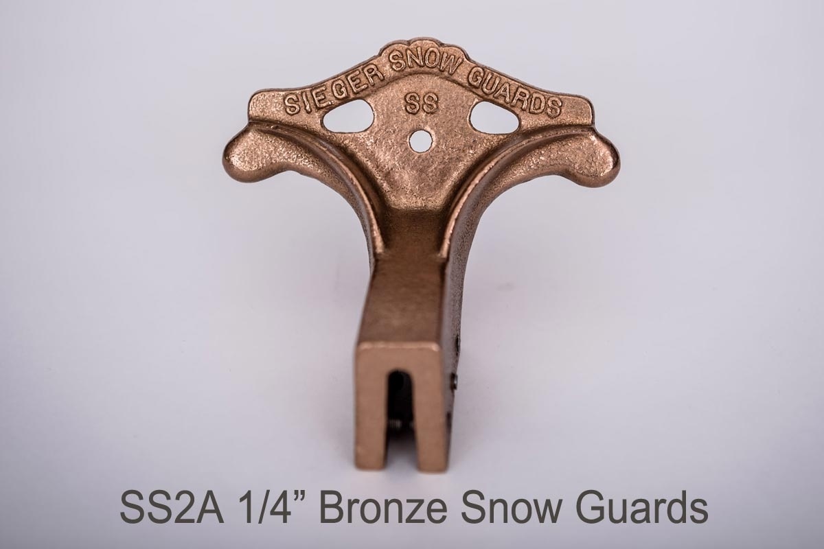 SS2 Standing Seam Set Screw Snow Guard bronze